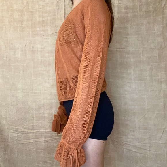 27 Miles Malibu Open Stitch, Off-the-Shoulder Knit Top - Picture 3 of 4